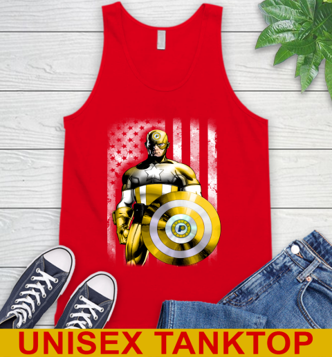Indiana Pacers NBA Basketball Captain America Marvel Avengers American Flag Shirt Tank Top 5
