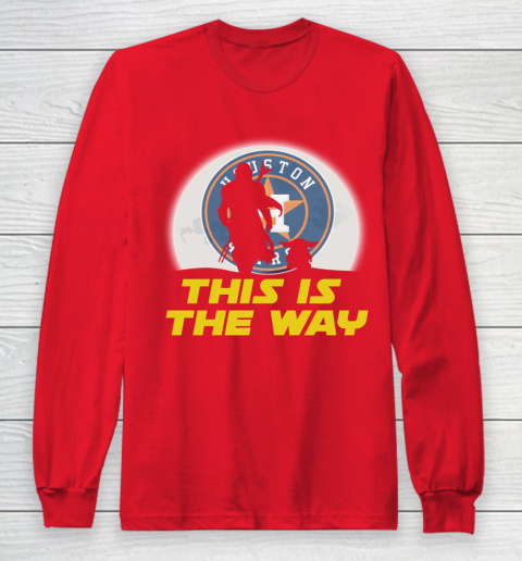 Houston Astros MLB Baseball Star Wars Yoda And Mandalorian This Is The Way Long Sleeve T-Shirt 7