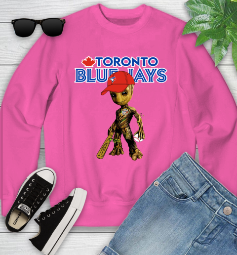 MLB Toronto Blue Jays Groot Guardians Of The Galaxy Baseball Youth Sweatshirt 7