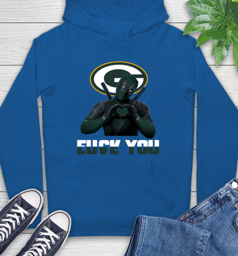 NHL Green Bay Packers Deadpool Love You Fuck You Football Sports Hoodie 9