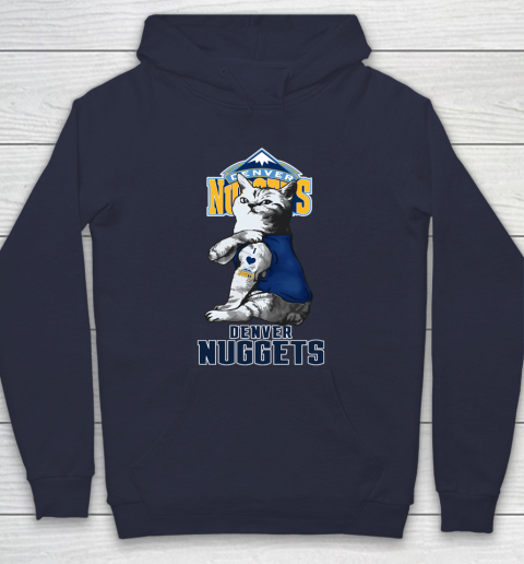 NBA Basketball My Cat Loves Denver Nuggets Hoodie 2