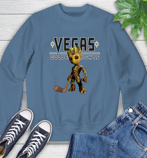 Vegas Golden Knights NHL Hockey Groot Marvel Guardians Of The Galaxy Sweatshirt 7