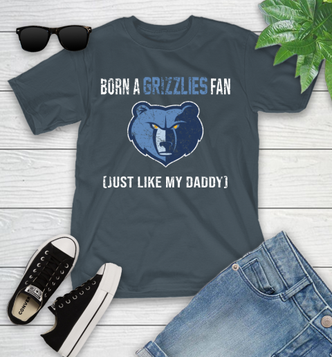 NBA Memphis Grizzlies Loyal Fan Just Like My Daddy Basketball Shirt Youth T-Shirt 9