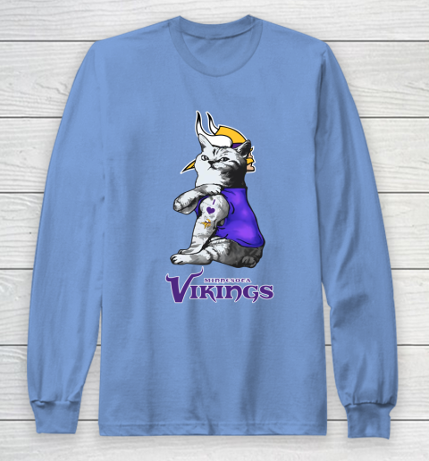 NFL Football My Cat Loves Minnesota Vikings Long Sleeve T-Shirt 8