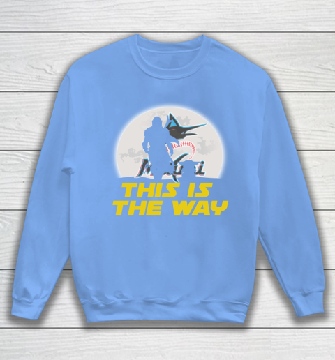 Miami Marlins MLB Baseball Star Wars Yoda And Mandalorian This Is The Way Sweatshirt 8