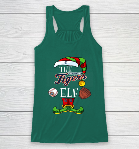 Detroit Tigers Christmas ELF Funny MLB Racerback Tank 5