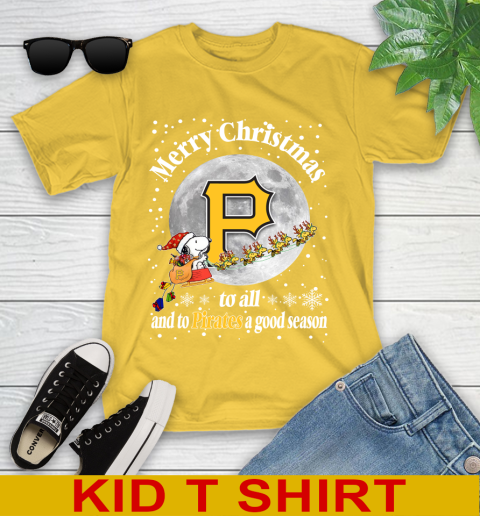 Pittsburgh Pirates Merry Christmas To All And To Pirates A Good Season MLB Baseball Sports Youth T-Shirt 9