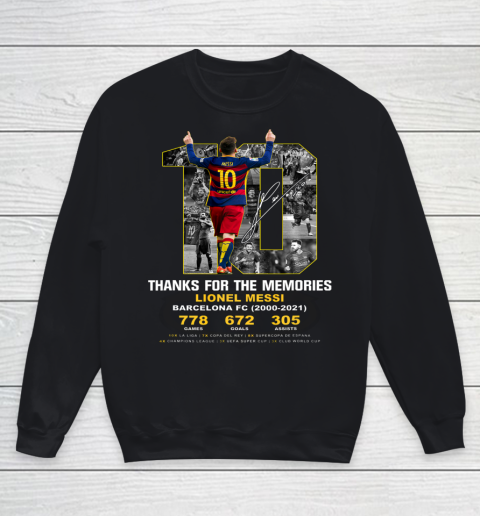 Thank you Messi 2000 2021 memories Youth Sweatshirt