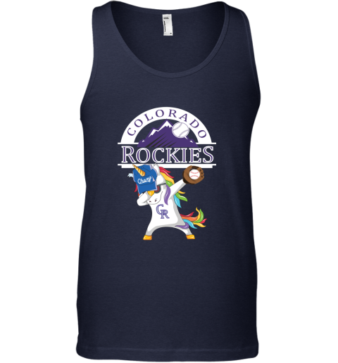 Hip Hop Dabbing Unicorn Flippin Love Colorado Rockies Tank Top