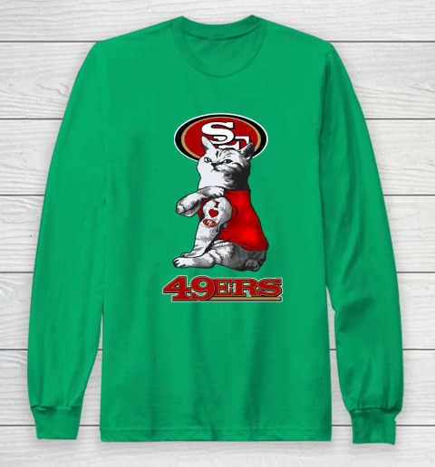 NFL Football My Cat Loves San Francisco 49ers Long Sleeve T-Shirt 4