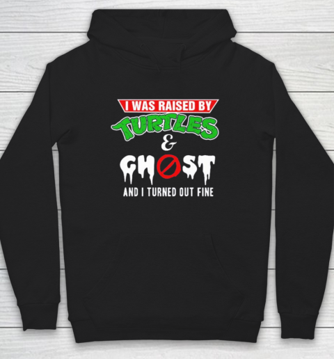 I Was Raised By Turtles And Ghost Hoodie
