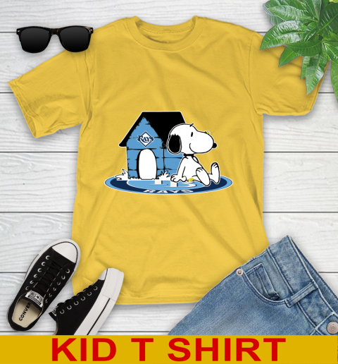 MLB Baseball Tampa Bay Rays Snoopy The Peanuts Movie Shirt Youth T-Shirt 8