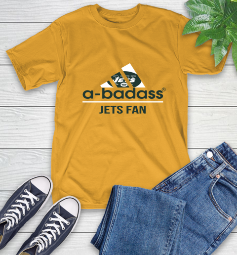 New York Jets NFL Football A Badass Adidas Adoring Fan Sports T-Shirt 3 New York Jets NFL Football A Badass Adidas Adoring Fan Sports T-Shirt - Image 3