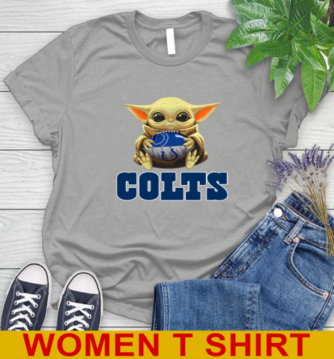 NFL Football Indianapolis Colts Baby Yoda Star Wars Shirt Women's T-Shirt 11