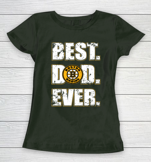NHL Boston Bruins Hockey Best Dad Ever Family Shirt Women's T-Shirt 4