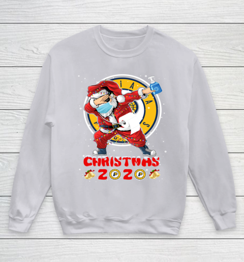 Indiana Pacers Funny Santa Claus Dabbing Christmas 2020 NBA Youth Sweatshirt 3