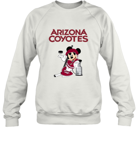 Mickey Arizona Coyotes With The Stanley Cup Hockey NHL Sweatshirt