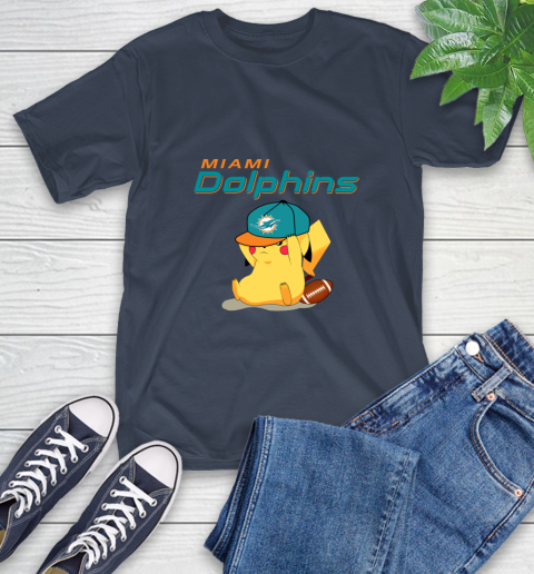 NFL Pikachu Football Sports Miami Dolphins T-Shirt 4