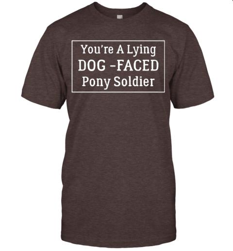 lying dog faced pony soldier tee shirt