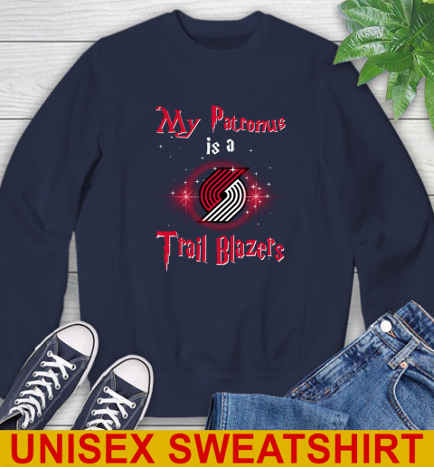 NBA Basketball Harry Potter My Patronus Is A Portland Trail Blazers Sweatshirt 2