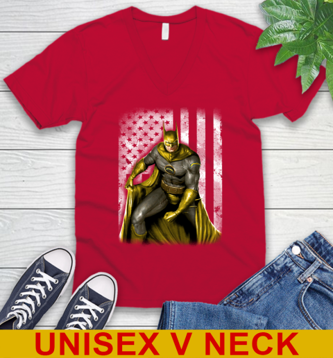 Los Angeles Chargers NFL Football Batman DC American Flag Shirt V-Neck T-Shirt 6