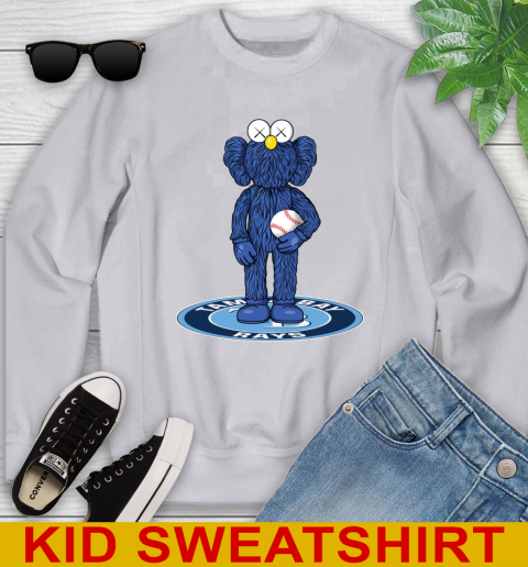 MLB Baseball Tampa Bay Rays Kaws Bff Blue Figure Shirt Youth Sweatshirt 4