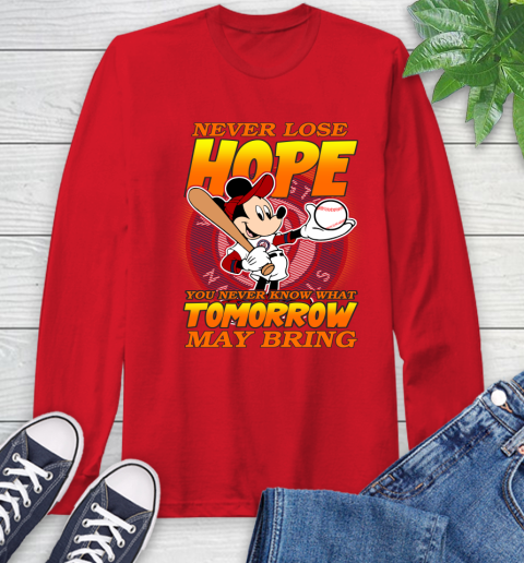 Washington Nationals MLB Baseball Mickey Disney Never Lose Hope Long Sleeve T-Shirt 11