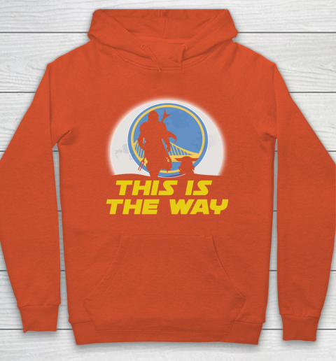 Golden State Warriors NBA Basketball Star Wars Yoda And Mandalorian This Is The Way Hoodie 3