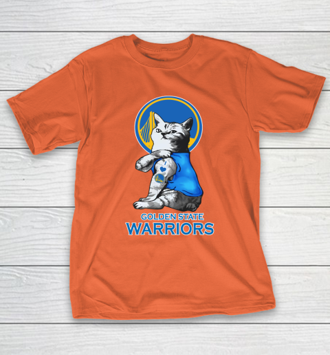 NBA Basketball My Cat Loves Golden State Warriors T-Shirt 4