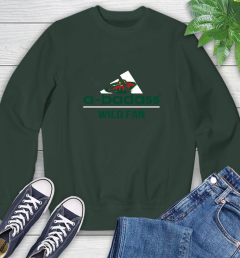 NHL A Badass Minnesota Wild Fan Adidas Hockey Sports Sweatshirt 12