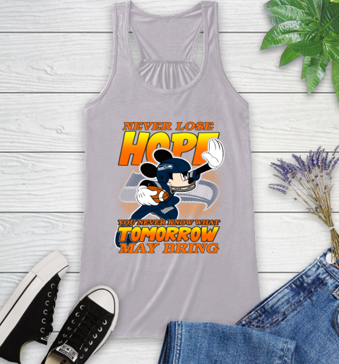 Seattle Seahawks NFL Football Mickey Disney Never Lose Hope Racerback Tank 4