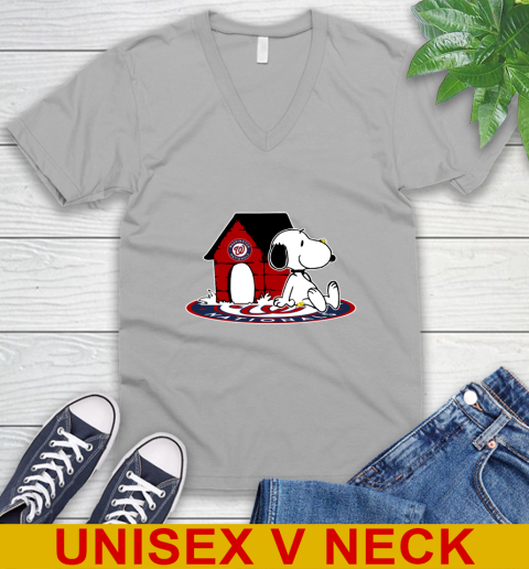 MLB Baseball Washington Nationals Snoopy The Peanuts Movie Shirt V-Neck T-Shirt 4