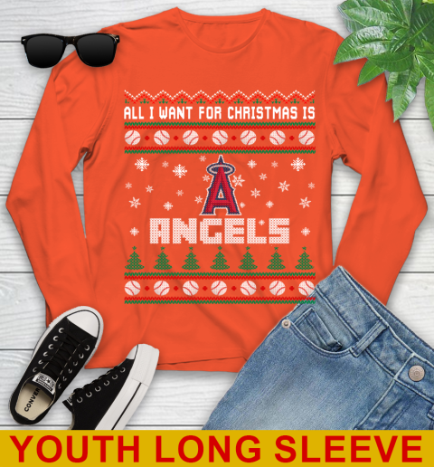 MLB All I Want For Christmas Is Los Angeles Angels Baseball Sports 119
