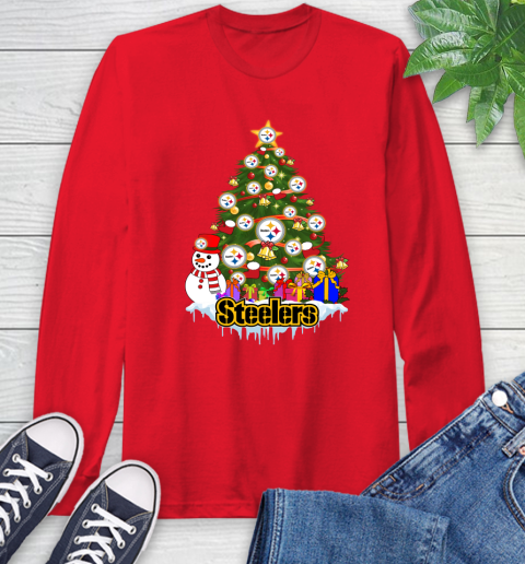 Pittsburgh Steelers Merry Christmas NFL Football Sports Long Sleeve T-Shirt 10