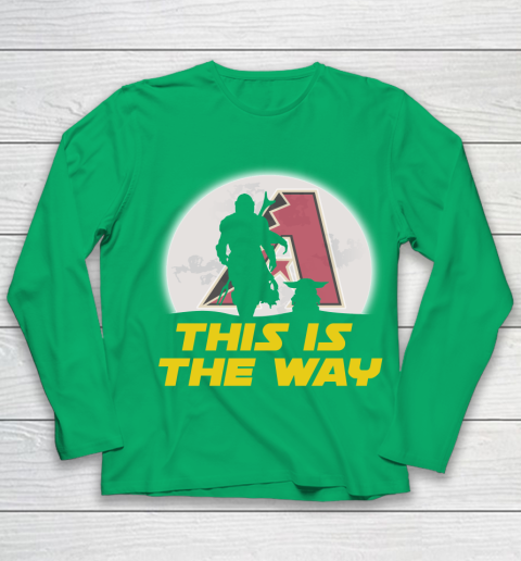Arizona Diamondbacks MLB Baseball Star Wars Yoda And Mandalorian This Is The Way Youth Long Sleeve 4