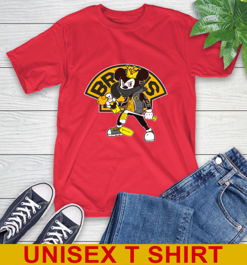 Boston Bruins NHL Hockey Mickey Peace Sign Sports T-Shirt 10