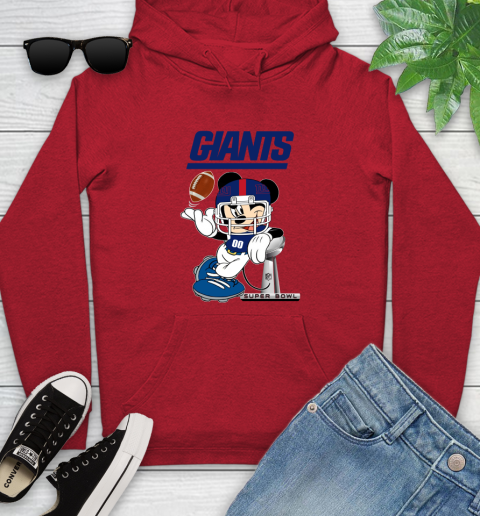 NFL newyork giants Mickey Mouse Disney Super Bowl Football T Shirt Youth Hoodie 11