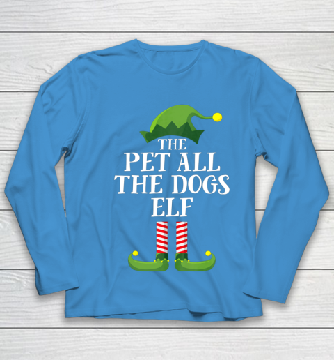 Pet All The Dogs Elf Matching Family Group Christmas Pajama Youth Long Sleeve 5