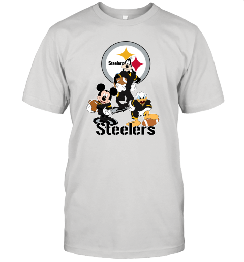 Mickey Donald Goofy The Three Pittsburgh Steelers Football Shirts Unisex Jersey Tee