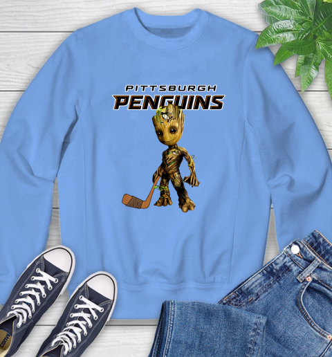Pittsburgh Penguins NHL Hockey Groot Marvel Guardians Of The Galaxy Sweatshirt 11