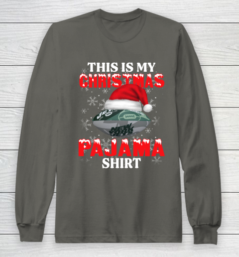 New York Jets This Is My Christmas Pajama Shirt NFL Long Sleeve T-Shirt 5