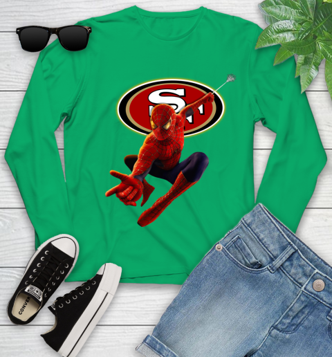 NFL Spider Man Avengers Endgame Football San Francisco 49ers Youth Long Sleeve 6