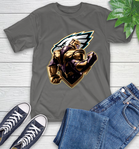 NFL Thanos Avengers Endgame Football Sports Philadelphia Eagles T-Shirt 9