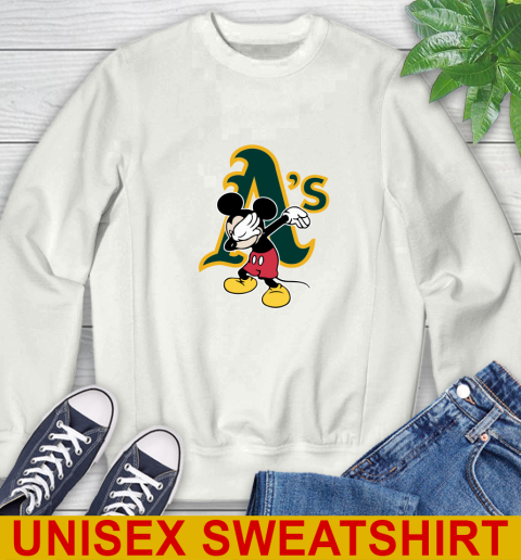 Oakland Athletics MLB Baseball Dabbing Mickey Disney Sports Sweatshirt