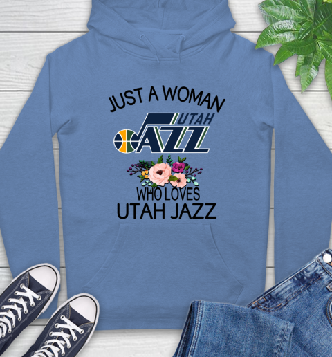 NBA Just A Woman Who Loves Utah Jazz Basketball Sports Hoodie 9