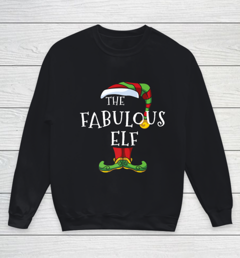 Fabulous Elf Family Matching Christmas Group Gift Pajama Youth Sweatshirt