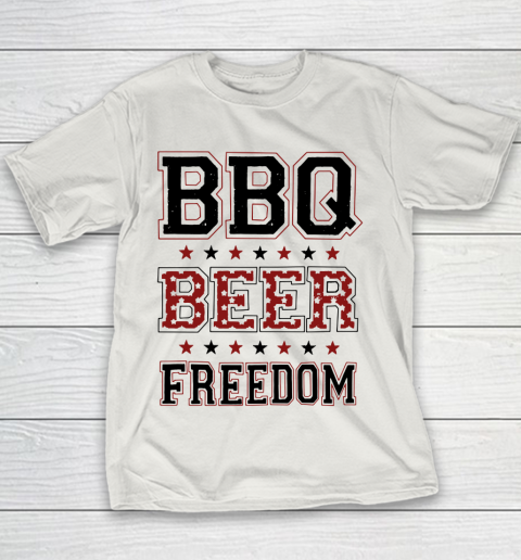 BBQ Beer Freedom Trump Fan Youth T-Shirt 11