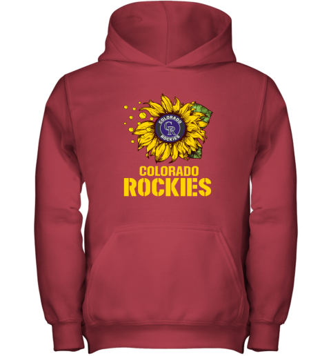 Colorado Rockiers Sunflower MLB Baseball Youth Hoodie