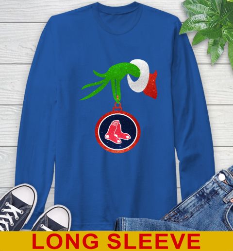 Boston Red Sox Grinch Merry Christmas MLB Baseball Long Sleeve T-Shirt 9