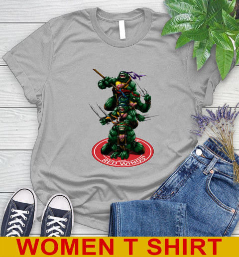 NHL Hockey Detroit Red Wings Teenage Mutant Ninja Turtles Shirt Women's T-Shirt 5